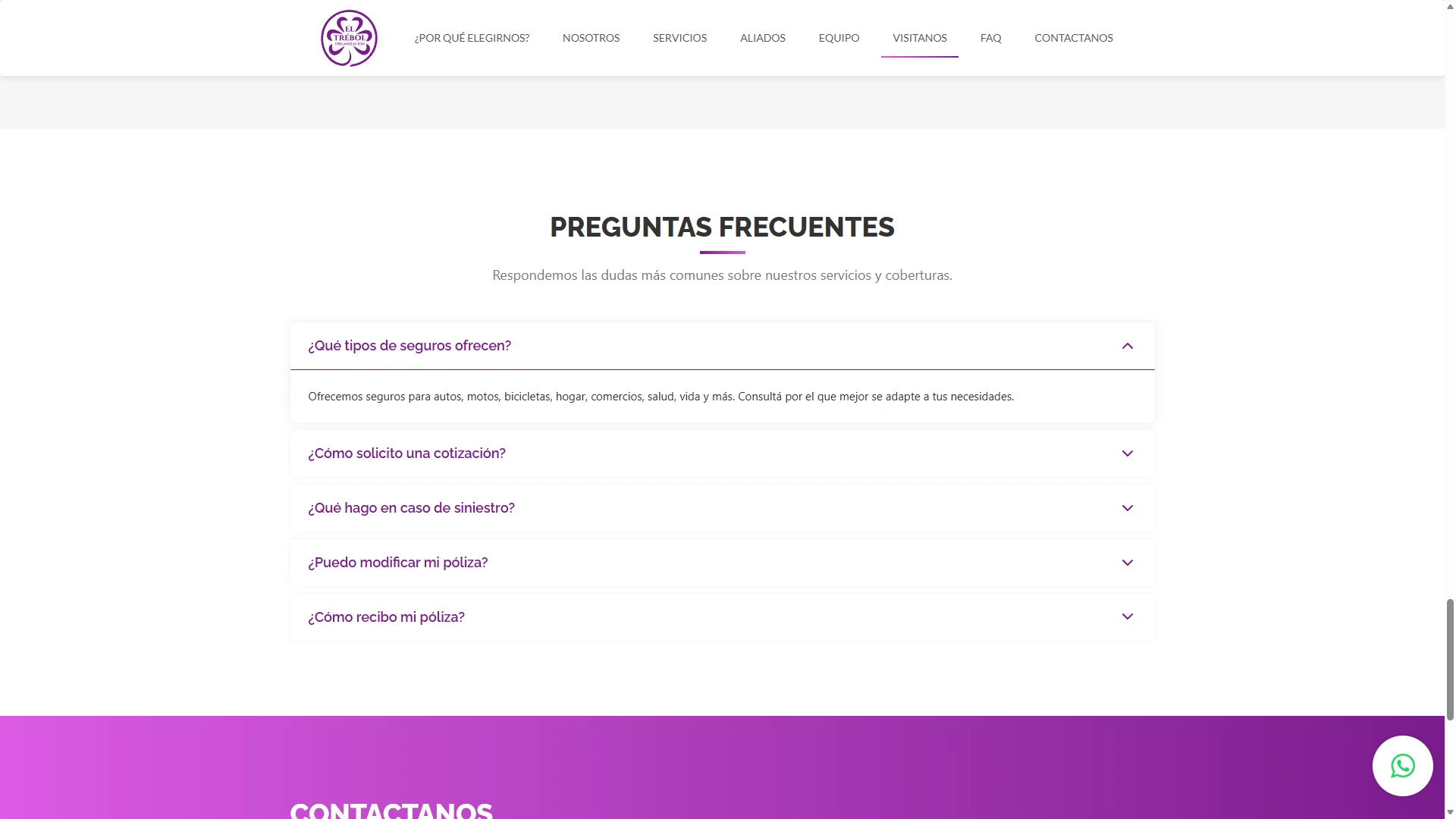 El Trébol Organización: desktop screenshot 08.