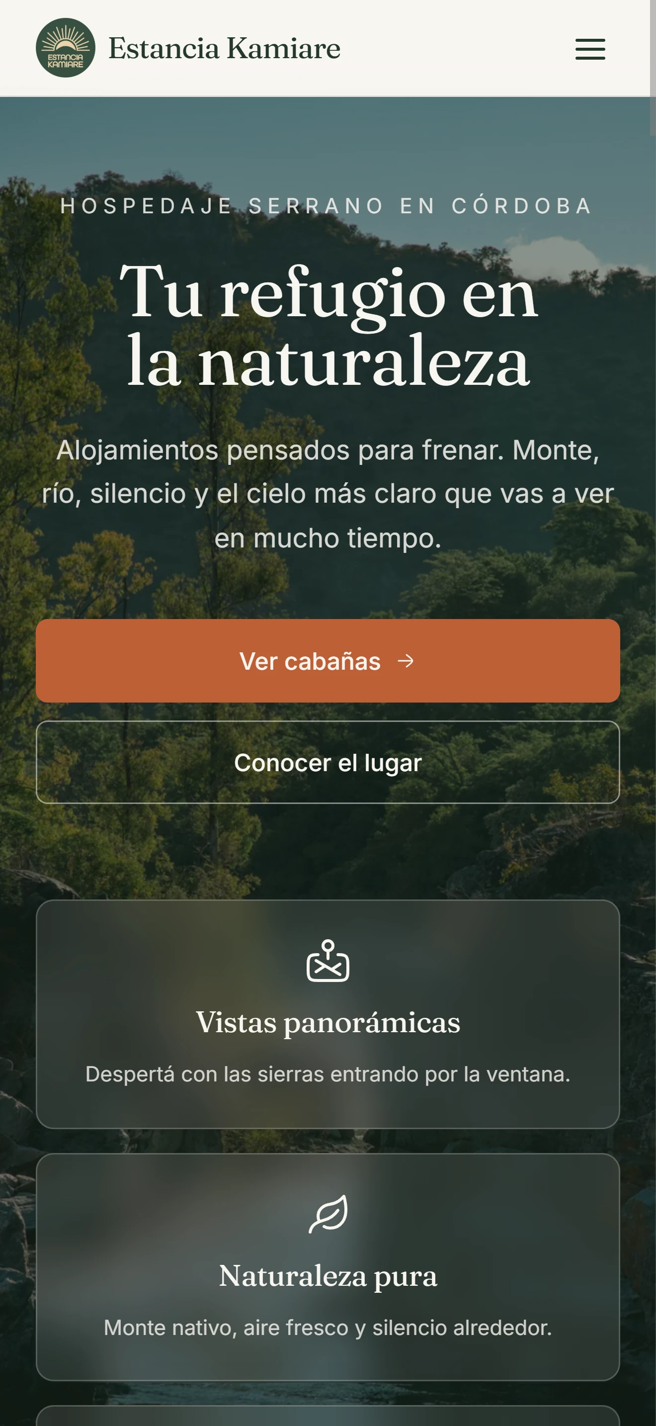 Estancia Kamiare: property website.