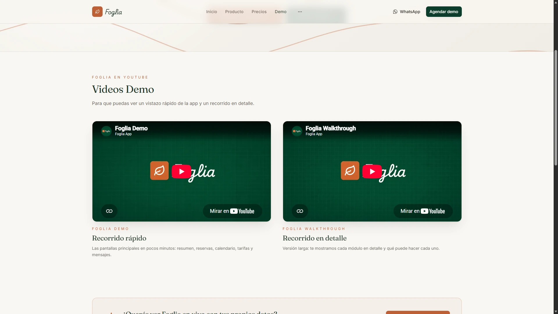 Product demonstrations and walkthroughs.