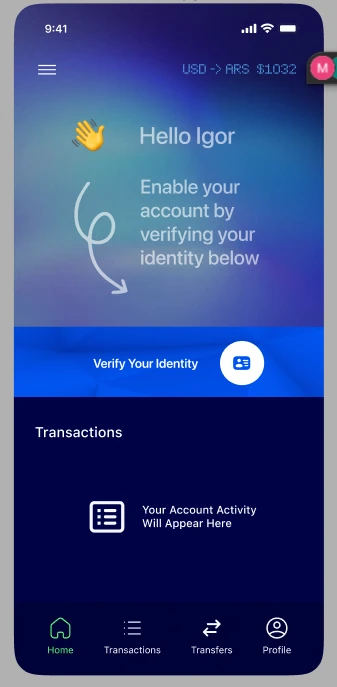 Account onboarding and identity verification.
