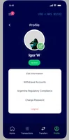 Profile and account settings.