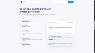 Voice-to-odontogram workflow with professional review.
