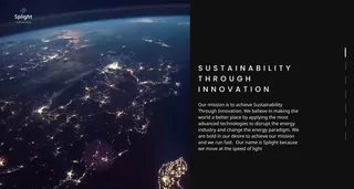 Original Splight website: sustainability and innovation.