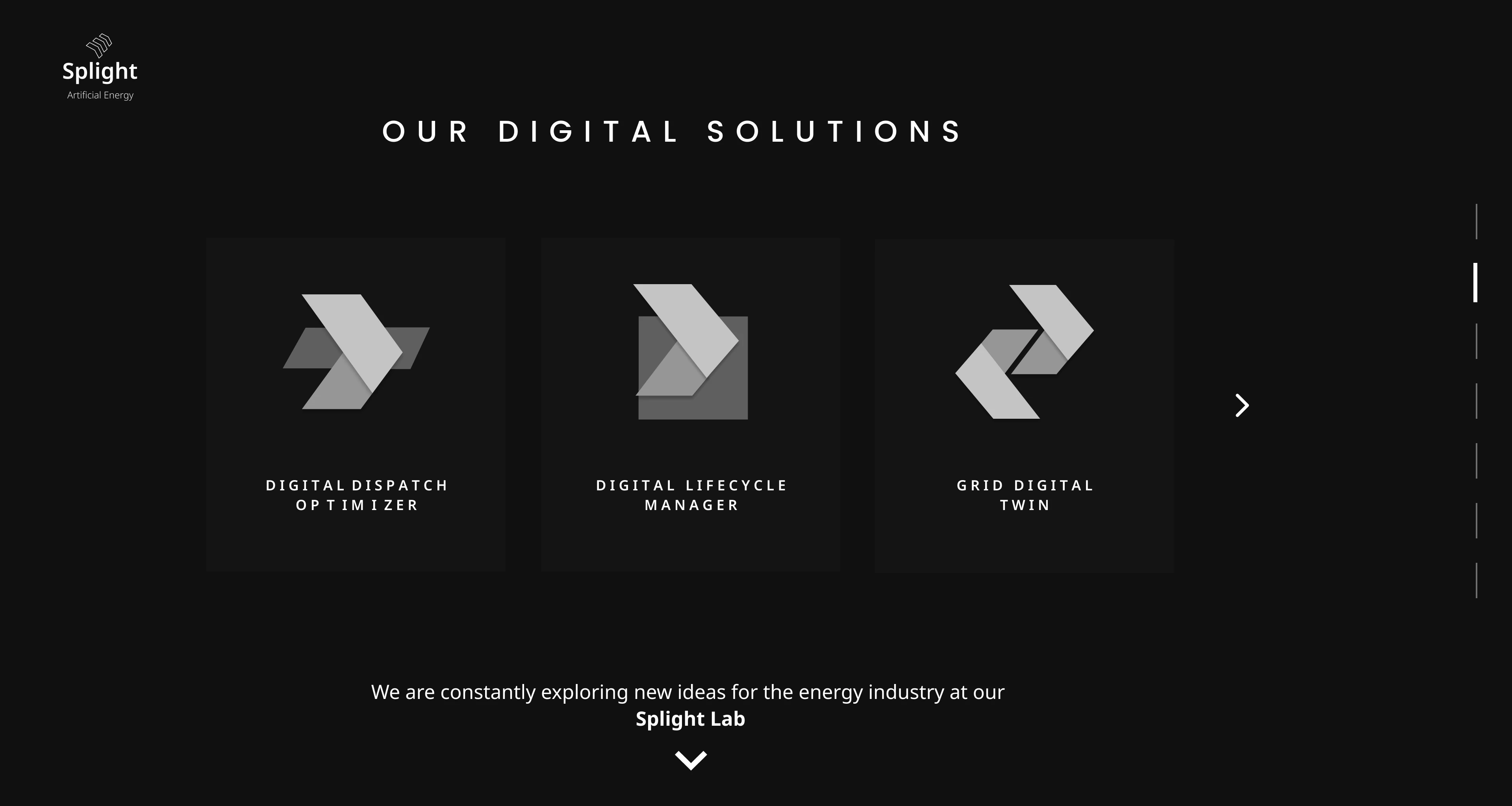 Original website: digital solutions carousel.
