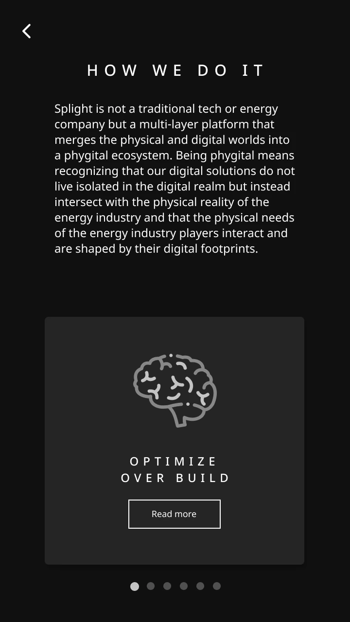 Original website: product approach and navigation.